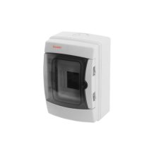 Rozvodnice Acqua 3904-T IP65, 4mod., na omítku, průhl. dveře